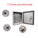 Gabinete de Acero IP66 Uso en Intemperie (250 x 300 x 150 mm) con Placa Trasera Interior Metálica y Compuerta Inferior Ato...