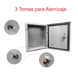 Gabinete de Acero IP66 Uso en Intemperie (250 x 300 x 150 mm) con Placa Trasera Interior Metálica y Compuerta Inferior Ato...