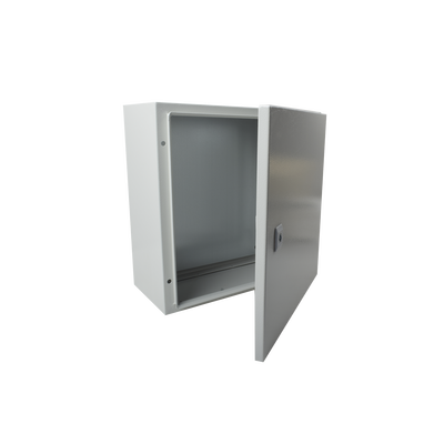 Gabinete de Acero IP66 Uso en Intemperie (250 x 300 x 150 mm) con Placa Trasera Interior Metálica y Compuerta Inferior Ato...