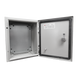 Gabinete de Acero IP66 Uso en Intemperie (250 x 300 x 150 mm) con Placa Trasera Interior Metálica y Compuerta Inferior Ato...