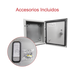 Gabinete de Acero IP66 Uso en Intemperie (250 x 300 x 150 mm) con Placa Trasera Interior Metálica y Compuerta Inferior Ato...