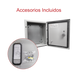 Gabinete de Acero IP66 Uso en Intemperie (250 x 300 x 150 mm) con Placa Trasera Interior Metálica y Compuerta Inferior Ato...