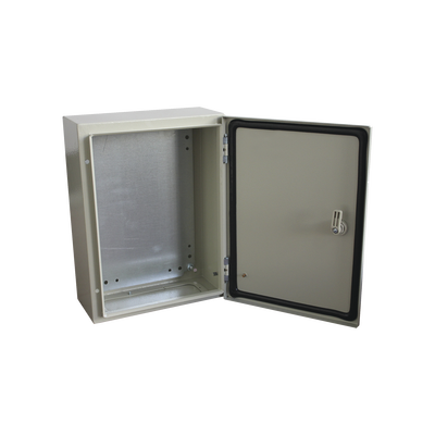 Gabinete de Acero IP66 Uso en Intemperie (300 x 400 x 200 mm) con Placa Trasera Interior de Metal y Compuerta Inferior Ato...