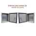 Gabinete de Acero IP66 Uso en Intemperie (400 x 400 x 200 mm) con Placa Trasera Interior de Metal y Compuerta Inferior Ato...