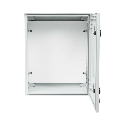 Gabinete de Poliéster IP65 Uso en Intemperie (400 x 500 x 200 mm) con Placa Trasera Interior de Plástico (Incluye Chapa y Lla