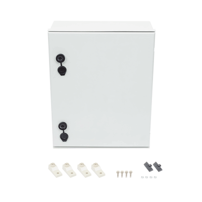 Gabinete de Poliéster IP65 Uso en Intemperie (400 x 500 x 200 mm) con Placa Trasera Interior de Plástico (Incluye Chapa y Lla