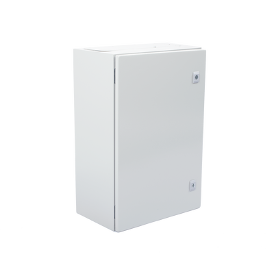 Gabinete de Acero IP66 Uso en Intemperie (400 x 600 x 250 mm) con Placa Trasera Interior Metálica y Compuerta Inferior Ato...