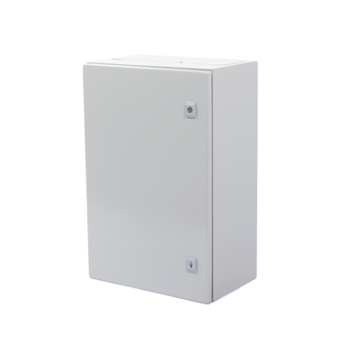 Gabinete de Acero IP66 Uso en Intemperie (400 x 600 x 250 mm) con Placa Trasera Interior Metálica y Compuerta Inferior Ato...