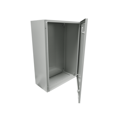 Gabinete de Acero IP66 Uso en Intemperie (500 x 700 x 250 mm) con Placa Trasera Interior Metálica y Compuerta Inferior Ato...