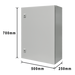 Gabinete de Acero IP66 Uso en Intemperie (500 x 700 x 250 mm) con Placa Trasera Interior Metálica y Compuerta Inferior Ato...