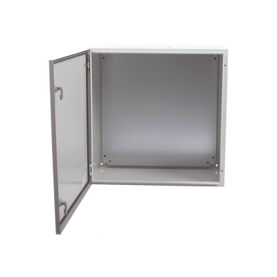 Gabinete de Acero IP66 Uso en Intemperie (600 x 600 x 300 mm) con Placa Trasera Interior Metálica y Compuerta Inferior Ato...