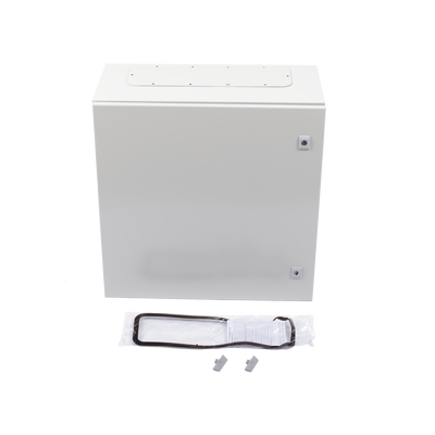 Gabinete de Acero IP66 Uso en Intemperie (600 x 600 x 300 mm) con Placa Trasera Interior Metálica y Compuerta Inferior Ato...