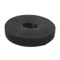 Cinta de Contacto Autoadherente Color Negro / 1.6 cm x 25 metros / Espalda co...