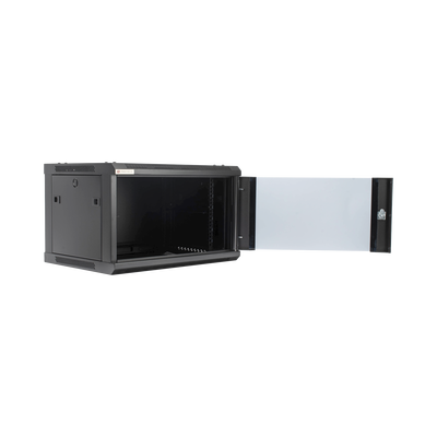 Gabinete PRECISION, Con Puerta de Cristal Templado, de 19in, 6UR, 450mm de Profundidad, Color Negro PRECISION - Vista 2