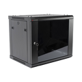Gabinete PRECISION, Con Puerta de Cristal Templado, de 19in, 9UR, 450mm de Profundidad, Color Negro - PRECISION