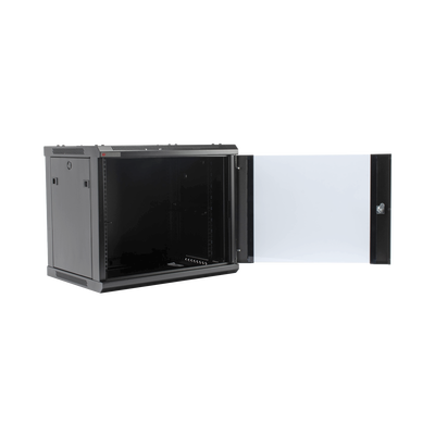 Gabinete PRECISION, Con Puerta de Cristal Templado, de 19in, 9UR, 450mm de Profundidad, Color Negro PRECISION - Vista 2