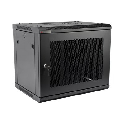 Gabinete PRECISION, Con Puerta Perforada, de 19in, 9UR, 450mm de Profundidad, Color Negro - PRECISION