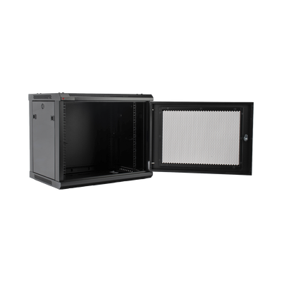 Gabinete PRECISION, Con Puerta Perforada, de 19in, 9UR, 450mm de Profundidad, Color Negro PRECISION - Vista 2