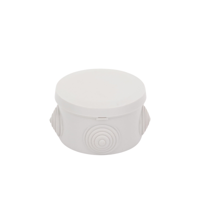 Caja Derivación-Conexión de Plástico Circular con 4 Glándulas de Goma (70 diámetro X 48 alto mm). Para Instalaciones Comer...