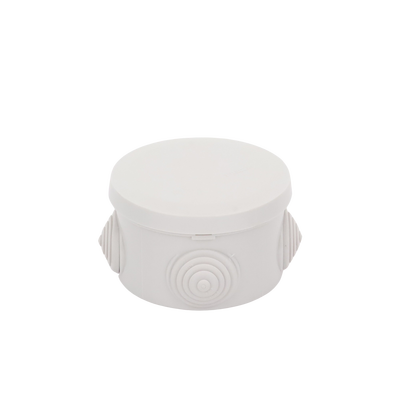 Caja Derivación-Conexión de Plástico Circular con 4 Glándulas de Goma (70 diámetro X 48 alto mm). Para Instalaciones Comer...