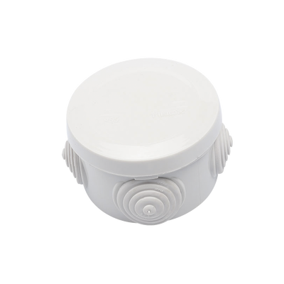 Caja Derivación-Conexión de Plástico Circular con 4 Glándulas de Goma (70 diámetro X 48 alto mm). Para Instalaciones Comer...