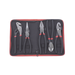 Juego de 5 Pinzas de 8" con Estuche. Incluye: P. Mecánica, P. para Tubo, P. Eléctrica, P. Corte, Nariz Larga. - PRECISION