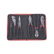 Juego de 5 Pinzas de 8" con Estuche. Incluye: P. Mecánica, P. para Tubo, P. Eléctrica, P. Corte, Nariz Larga. - PRECISION