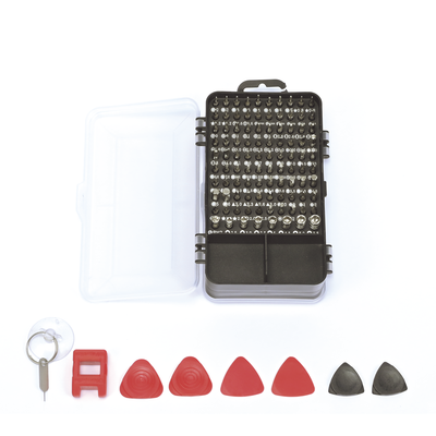 Juego de Reparación de Pantallas o Dispositivos Electrónicos de Uso Fino con 115 piezas con Estuche de Almacenaje. PRECISI...