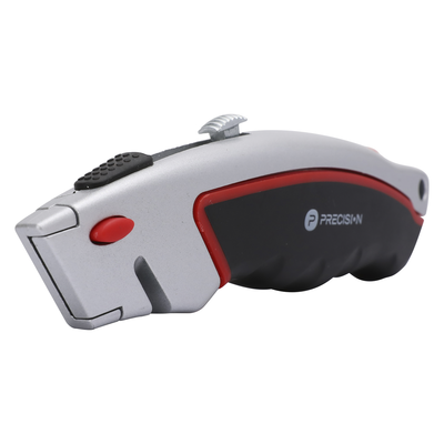 Navaja Uso Rudo con Cortador de Cable, Cuerpo Metálico, Mango Ergonómico (Con 5 Hojas de Repuesto). PRECISION - Vista 2