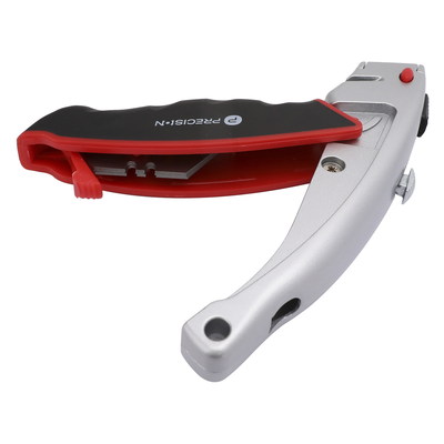 Navaja Uso Rudo con Cortador de Cable, Cuerpo Metálico, Mango Ergonómico (Con 5 Hojas de Repuesto). PRECISION - Vista 4