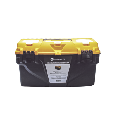 Caja Porta Herramientas 17", 44x26x23 cm Bicolor con Compartimientos para Tornillos. - PRECISION