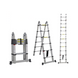Escalera Telescópica de Aluminio Tipo Tijera de 1.9 + 1.9 Metros de Altura PRECISION - Vista 2