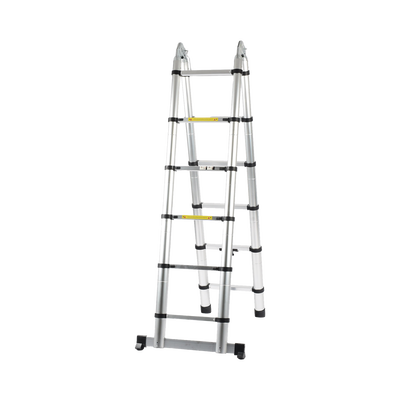 Escalera Telescópica de Aluminio Tipo Tijera de 1.9 + 1.9 Metros de Altura PRECISION - Vista 4