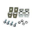 Pestañas Metálicas de Fijación / Chapa de Acero y Zinc 4 mm / Paquete de 4 Piezas / Montaje en Pared / Incluye Tornillos y Tuercas | SIERRA STORE