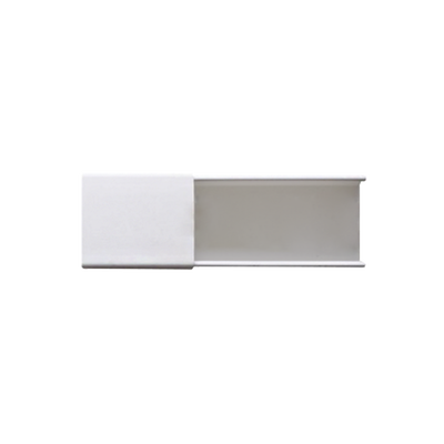 Canaleta blanca sin división, de PVC auto extinguible, 48 x 16 x tramo 2.5m (6101-01260 - THORSMAN