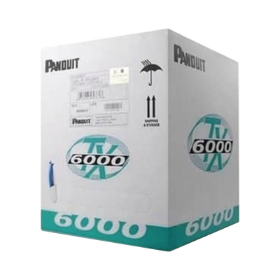 Bobina de Cable UTP 305 Metros (1000 Pies) de Cobre, TX6000? PanNet, Reelex, Blanco, Categoría 6 Mejorado (23 AWG), PVC (C...