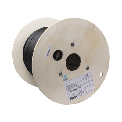 Bobina de Cable UTP de 4 Pares, PanNet, Para Exterior con Gel, Cat6 (23 AWG), Industrial para Climas Extremos, Color Negro...