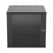 Gabinete PanZone de Montaje en Pared, de 19in, Puerta con Ventana de Seguridad, 12 UR, 635mm de Profundidad, Color Negro P...