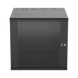 Gabinete PanZone de Montaje en Pared, de 19in, Puerta con Ventana de Seguridad, 12 UR, 635mm de Profundidad, Color Negro P...