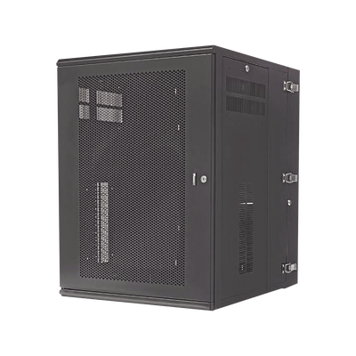 Gabinete PanZone de Montaje en Pared, de 19in, Puerta Ventilada, 18 UR, 762mm de Profundidad, Color Negro - PANDUIT
