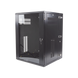 Gabinete PanZone de Montaje en Pared, de 19in, Puerta con Ventana de Seguridad, 18 UR, 635mm de Profundidad, Color Negro P...