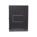 Gabinete PanZone de Montaje en Pared, de 19in, Puerta con Ventana de Seguridad, 18 UR, 635mm de Profundidad, Color Negro P...