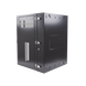 Gabinete PanZone de Montaje en Pared, de 19in, Puerta con Ventana de Seguridad, 18 UR, 635mm de Profundidad, Color Negro P...
