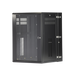 Gabinete PanZone de Montaje en Pared, de 19in, Puerta con Ventana de Seguridad, 18 UR, 635mm de Profundidad, Color Negro -...