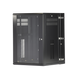 Gabinete PanZone de Montaje en Pared, de 19in, Puerta con Ventana de Seguridad, 18 UR, 635mm de Profundidad, Color Negro -...