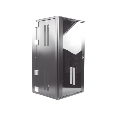 Gabinete PanZone de Montaje en Pared, de 19in, Puerta con Ventana de Seguridad, 26 UR, 635mm de Profundidad, Color Negro P...