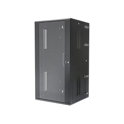 Gabinete PanZone de Montaje en Pared, de 19in, Puerta con Ventana de Seguridad, 26 UR, 635mm de Profundidad, Color Negro -...