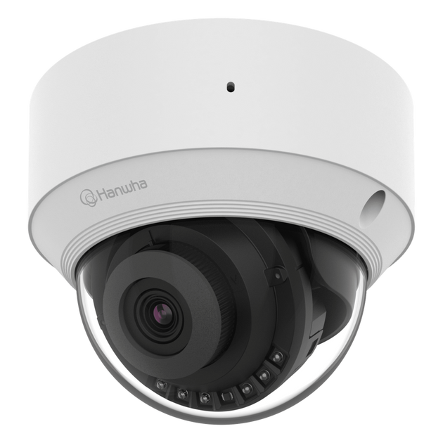 HANWHA VISION - QND-C8013R - Cámara IP Tipo domo Interior 5 Megapíxel / Lente fijo 3mm / IR 25M / WDR 120db / H.265 & WiseStream / Inteligencia Artificial