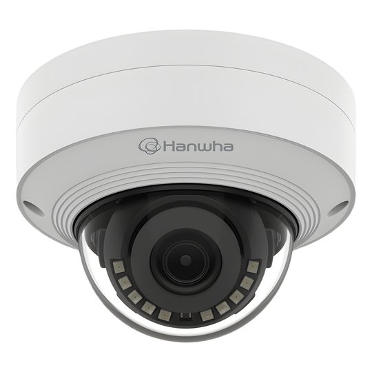 Hanwha Techwin Wisenet - QNV-C9011R - Cámara IP Tipo domo Antivandálica 8 Megapíxel / Lente fijo 3 mm / IR 20M / WDR 120db / IP66 / H.265 & WiseStream / Inteligencia