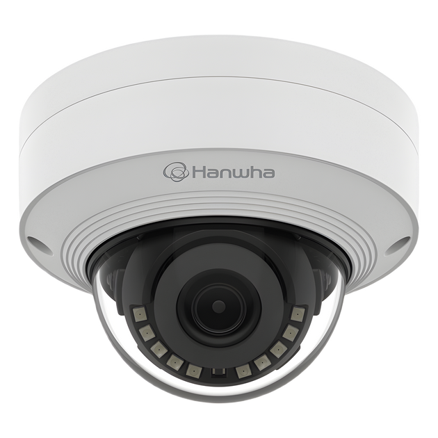 Hanwha Techwin Wisenet - QNV-C9011R - Cámara IP Tipo domo Antivandálica 8 Megapíxel / Lente fijo 3 mm / IR 20M / WDR 120db / IP66 / H.265 & WiseStream / Inteligencia